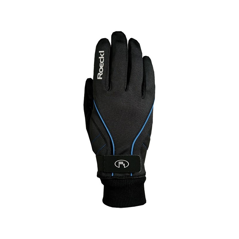 Rennen warme Handschuhe Roeckl LL Loken schwarz/blau Rennen warme Handschuhe Roeckl LL Loken schwarz/blau